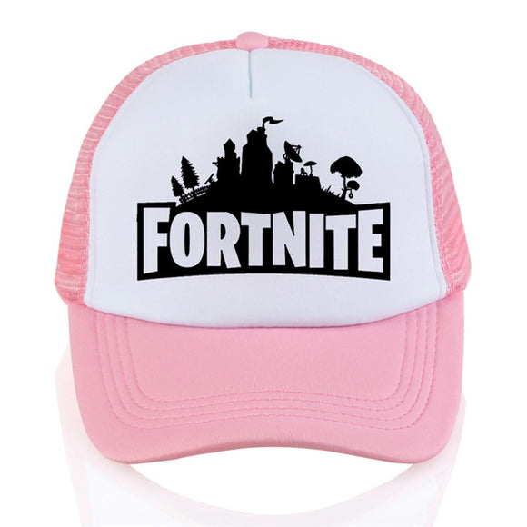 Pink/White Fortnite Mesh Cap